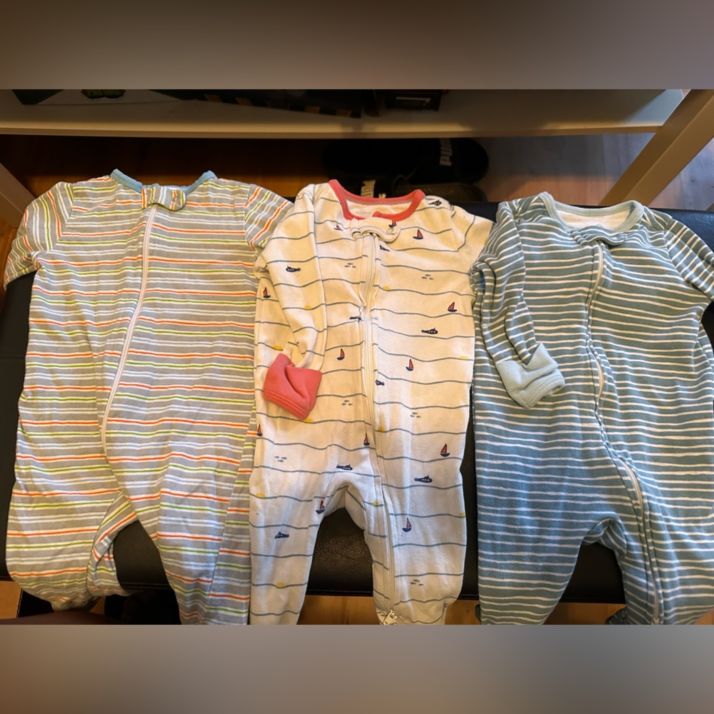 Baby boy footed pajamas